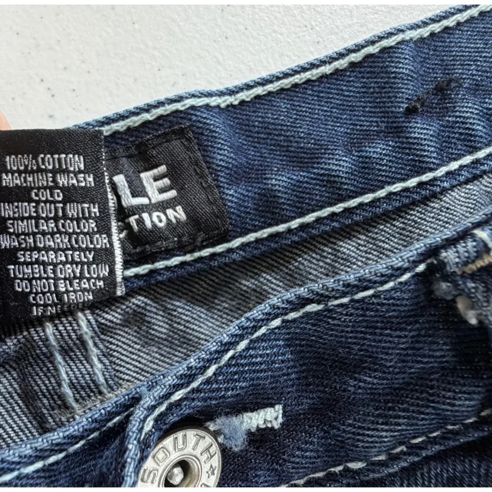 Southpole Baggy Jeans 34 (fits 32x31.5) Dark Wash Y2K Skater Streetwear READ